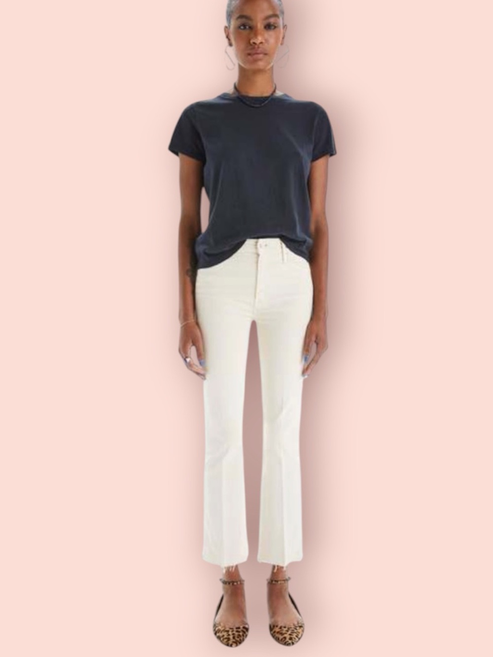 MOTHER The Insider Ankle Fray High Rise Jeans